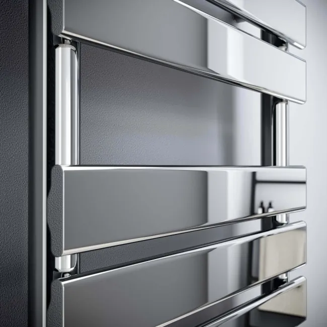 Santorini Electric Chrome Flat Panel Heated Towel Rail 1600x600mm