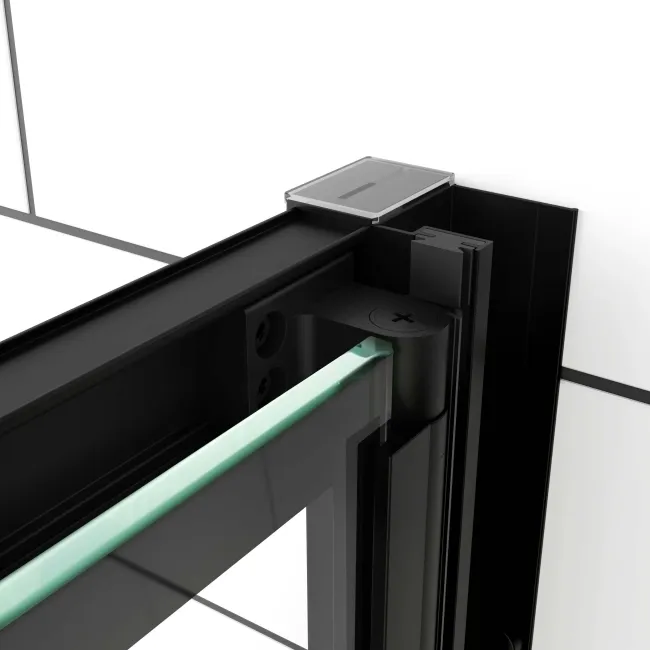London Matt Black 6mm Bifold Shower Enclosure 1000x700mm