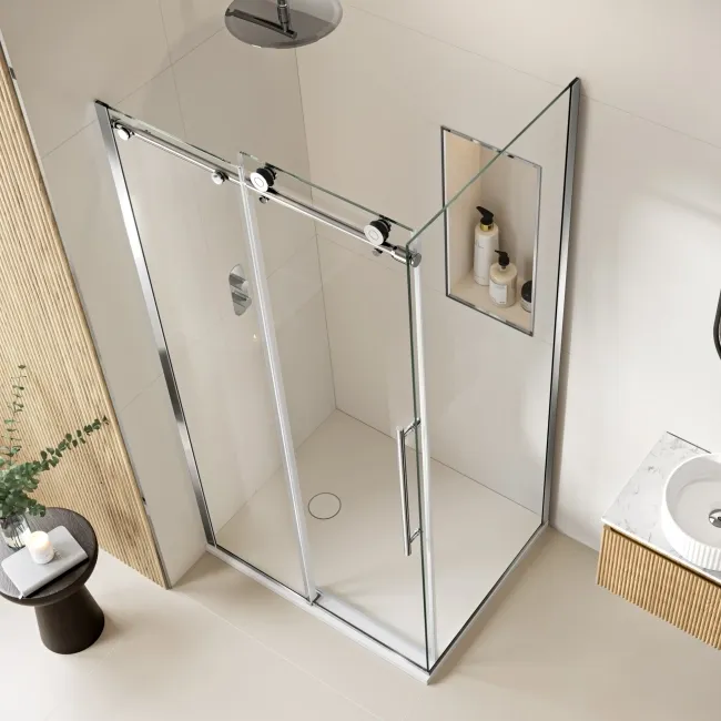 Prague 8mm Soft Closing Sliding Shower Enclosure 1000x800mm