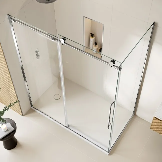 Prague 8mm Soft Closing Sliding Shower Enclosure 1500x800mm