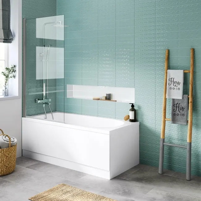 Stafford 1600x700 Shower Bath & 4mm Screen