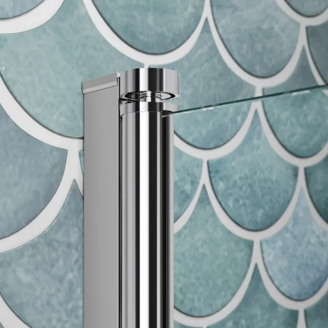 Oakham 1700 Space Saving Shower Bath & 6mm Easy Clean Screen with Rail - Right Handed