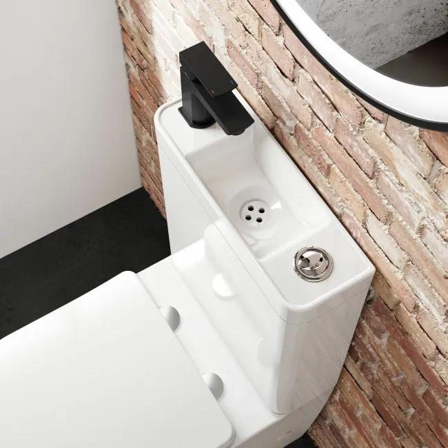 Boston 2-In-1 Combined Wash Basin & Rimless Toilet With Premium Soft Close Slim Seat