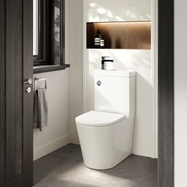 Loma 2-In-1 Combined Wash Basin & Rimless Toilet With Premium Soft Close Seat