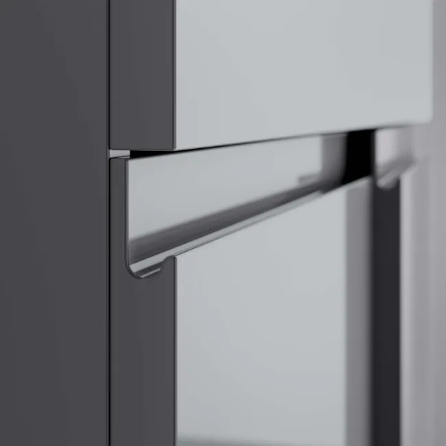 Trent Stone Grey Basin Vanity and Back To Wall Unit 1100mm - Left Handed