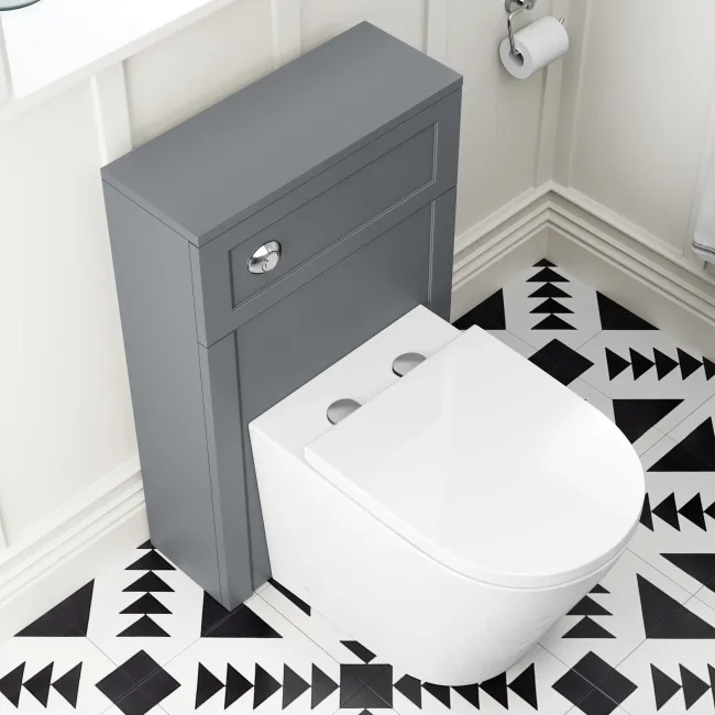 Bermuda Dove Grey Combination Vanity Basin and Boston Toilet 1300mm