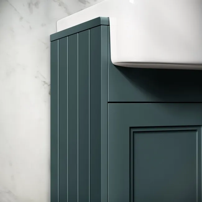Monaco Midnight Green Combination Vanity Basin and Seattle Toilet 1500mm