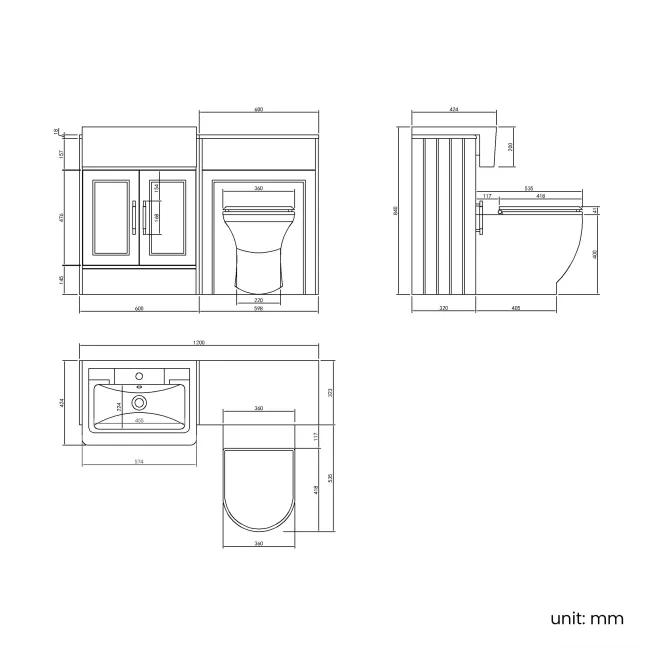 Monaco Cotton White Vanity Traditional Basin and Kansas Toilet Wooden Seat 1200mm - Knurled Handles