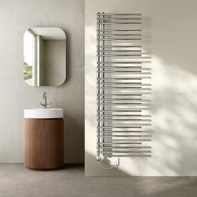 Cannes Electric Chrome Designer Heated Towel Rail 1600x500mm