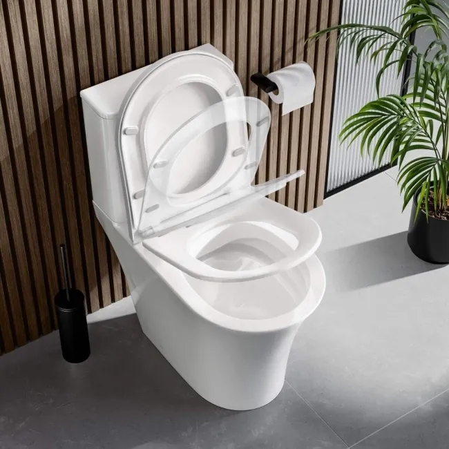 Tucson Rimless Close Coupled Toilet With Premium Soft Close Seat