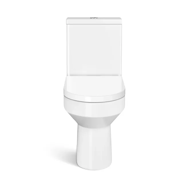 Denver Short Projection Rimless Close Coupled Toilet With Soft Close Seat