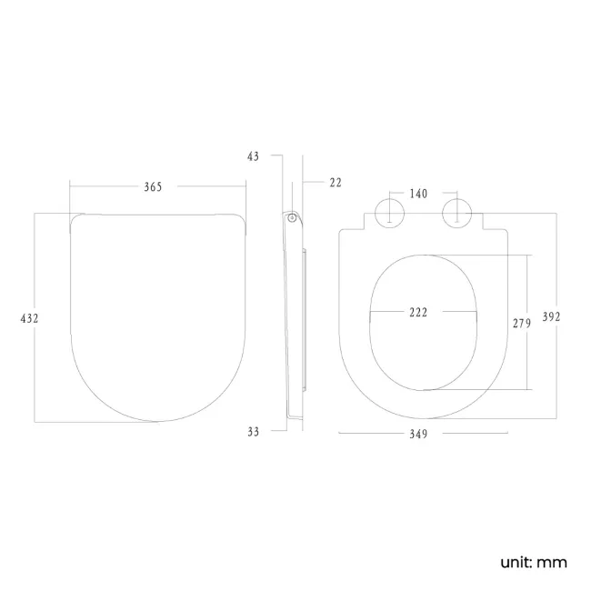 Denver Short Projection Rimless Close Coupled Toilet With Soft Close Seat