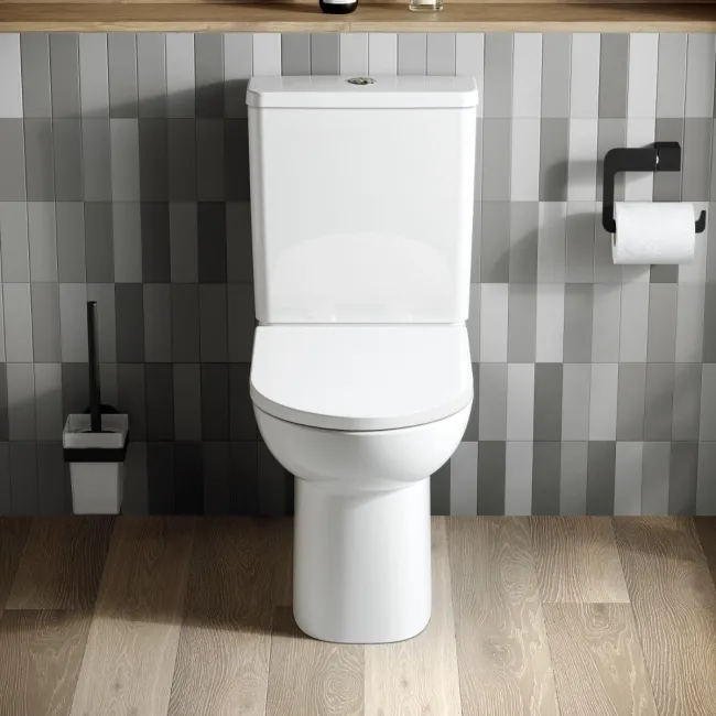 Aruba Rimless Close Coupled Toilet With Soft Close Seat