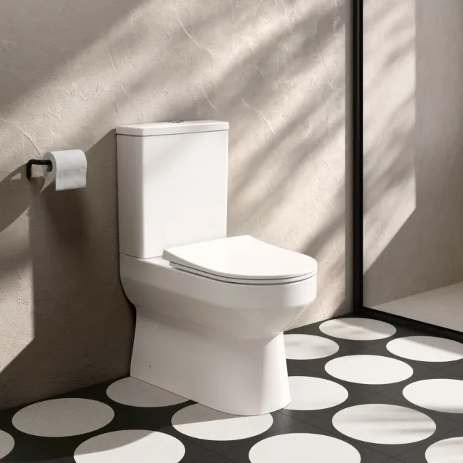 Miami Rimless Close Coupled Toilet With Slim Soft Close Seat