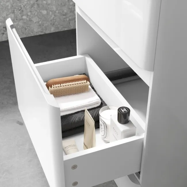 Corsica Gloss White Slimline Basin Drawer Vanity 500mm