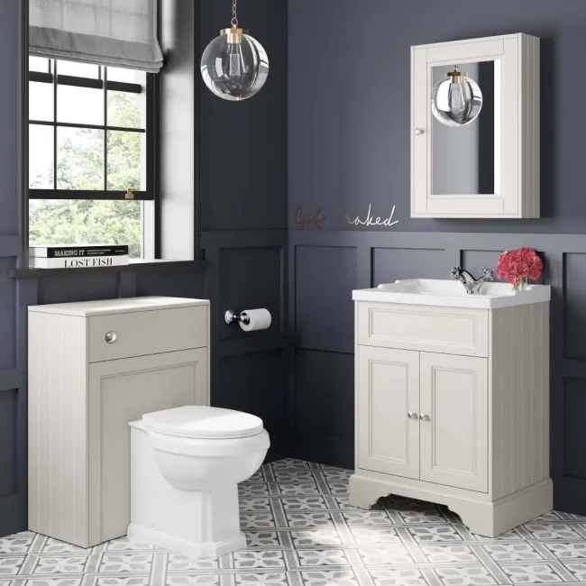Lucia Chalk White Basin Vanity 630mm