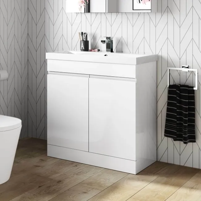 Trent Gloss White Basin Vanity 800mm