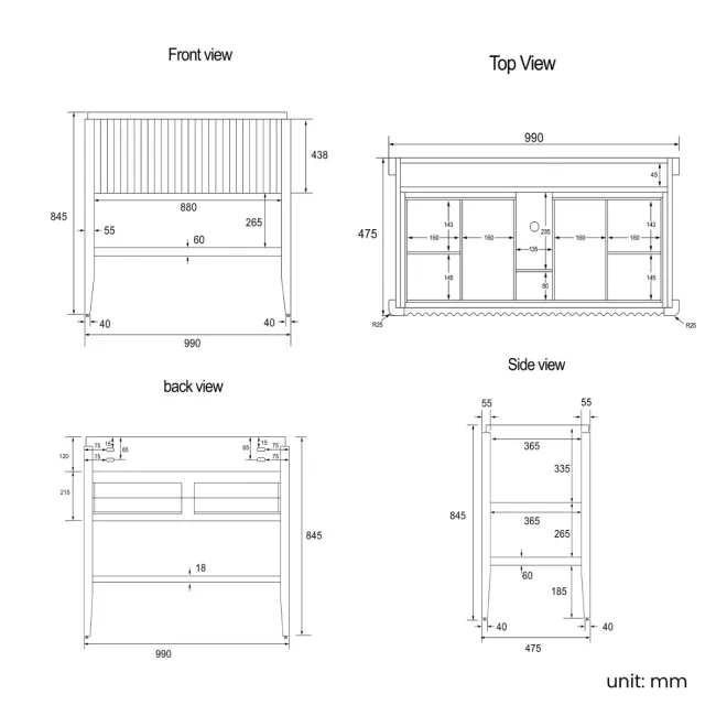 Maru Oak Carrara Marble Vanity Unit & Undermount Basin 1000mm