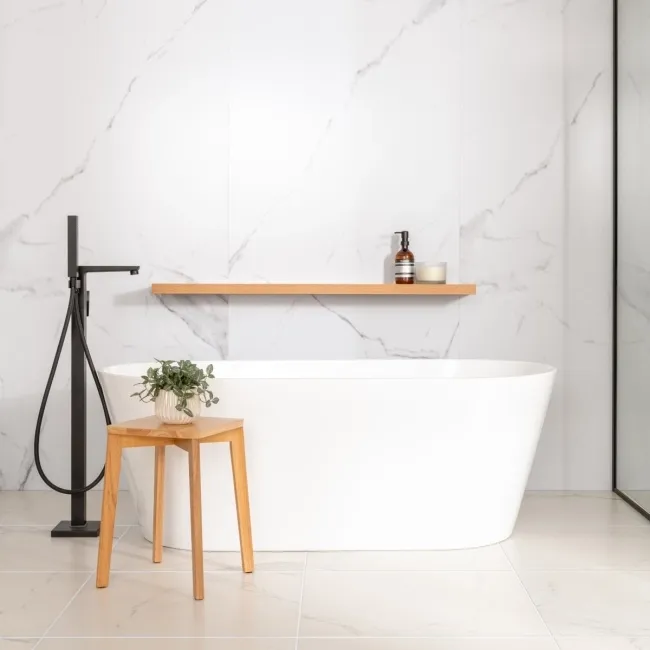 Trepanel Aqua Luxe® Bold Carrara Marble Effect Satin Embossed SPC XXL Wall Panel