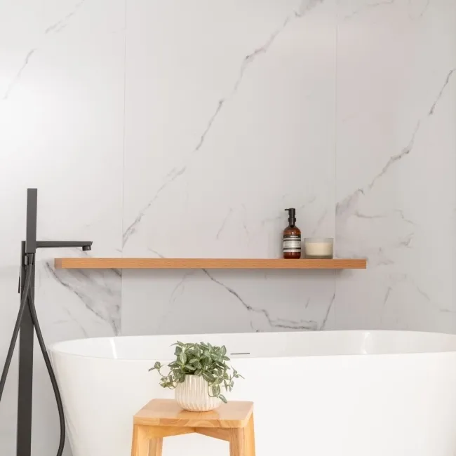 Trepanel Aqua Luxe® Bold Carrara Marble Effect Satin Embossed SPC XXL Wall Panel