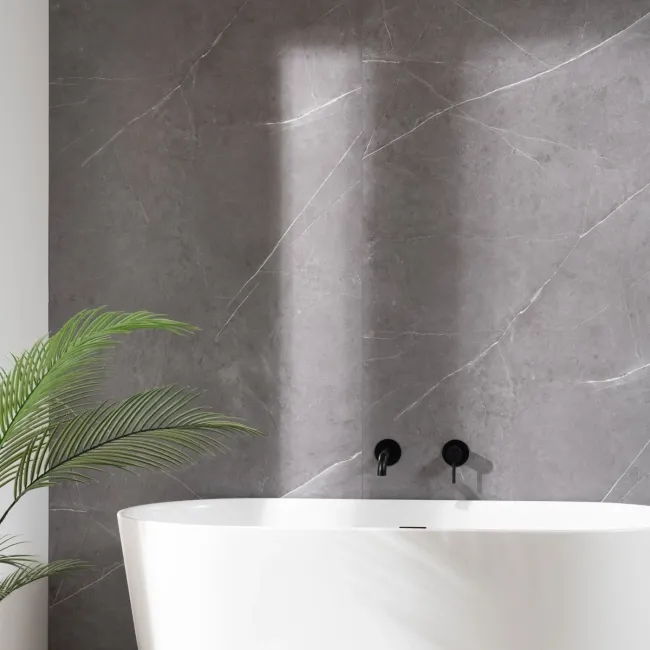 Trepanel Aqua Luxe® Grey Textured Natural Stone Effect Matt SPC XXL Wall Panel