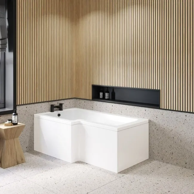 Super Strength Reinforced Acrylic L Shaped Bath Front Panel