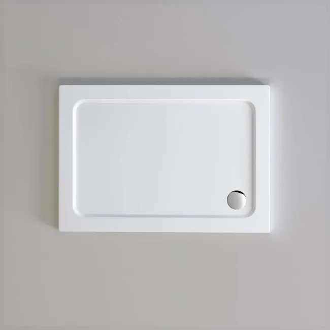 London Rectangular Stone Shower Tray | 900x700mm & Riser Kit