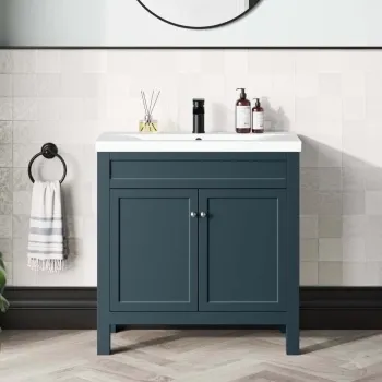 Inky Blue Bathroom Mirror 700x500mm | Bathroom Mountain