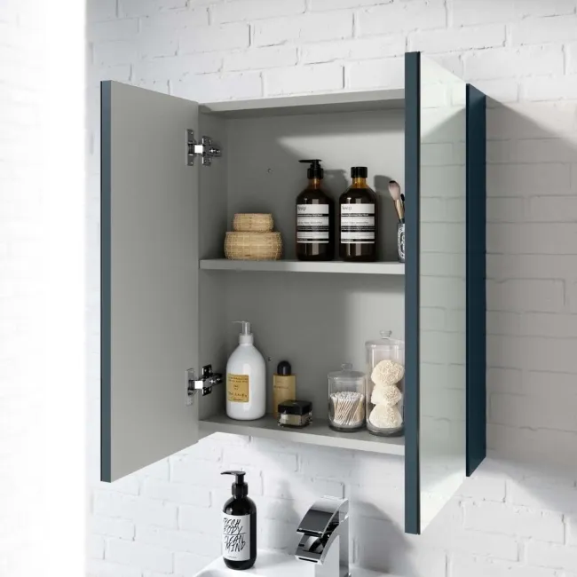 Navy Blue Avon Best Bathroom Cabinets with mirror | 500mm