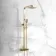 Galway Premium Brushed Brass Square Thermostatic Shower Set