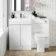 Trent Gloss White Combination Vanity Basin and Atlanta Toilet 1100mm - Left Handed