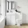 Trent Gloss White Combination Vanity Basin and Atlanta Toilet 1100mm - Left Handed