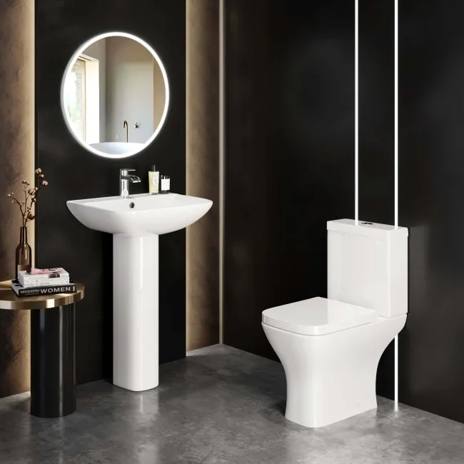 Atlanta Close Coupled Toilet & Pedestal Basin Set