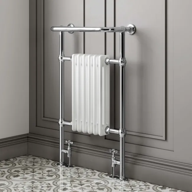 Gibraltar Medium Heated Towel Radiator - Overhanging Rail