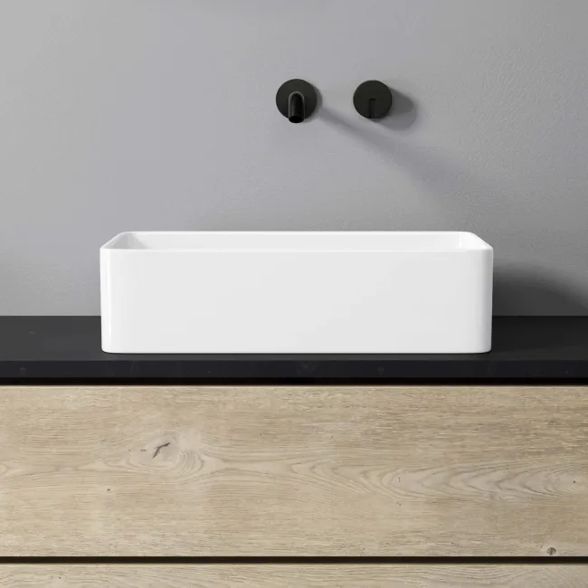 Cleveland Rectangular Counter Top Basin 465mm | Bathroom Mountain