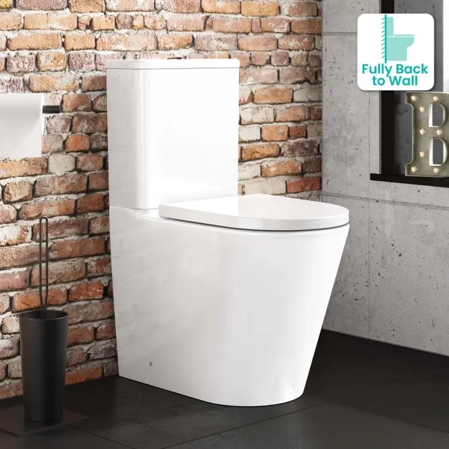 Boston Rimless Comfort Height Close Coupled Toilet With Premium Soft ...