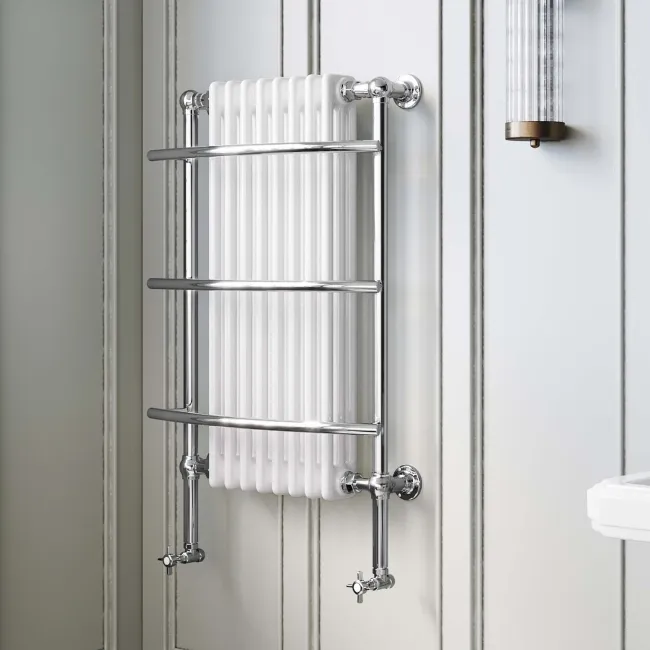 Gibraltar Wall Hung Extra Large White Heated Towel Radiator