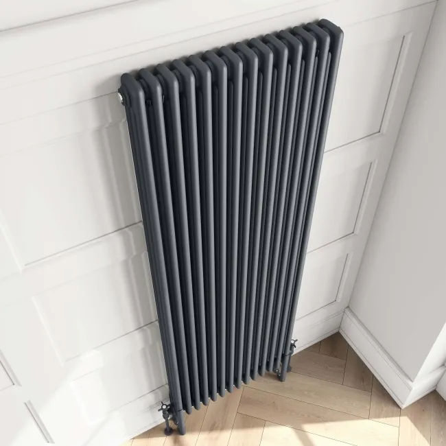 Athens Anthracite Triple Vertical Radiator | 1800x650mm