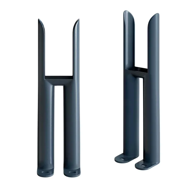 Inky Blue Traditional 2 Column Radiator Feet | Bathroom Mountain
