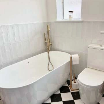 Trent Brushed Brass  Freestanding Bath Shower Mixer Tap