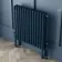 Athens Inky Blue Triple Column Horizontal Traditional Radiator 600x605mm