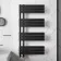 Seville Matt Black Designer Flat Panel Heated Towel Rail 1200x600mm
