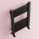 Valetta Matt Black Square Heated Towel Rail 650x400mm