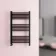 Valetta Matt Black Square Heated Towel Rail 1000x600mm