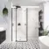 Vienna Matt Black Easy Clean 8mm Hinged Shower Enclosure 800x800mm
