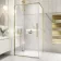Helsinki Brushed Brass Premium Easy Clean 8mm Hinged Shower Enclosure 1100x800mm
