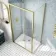 London Brushed Brass 6mm Bifold Shower Enclosure 1000x760mm