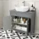 Bermuda Dove Grey Vanity With Curved Counter Top Basin 800mm