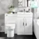 Avon Gloss White Combination Vanity Basin and Miami Toilet 1100mm