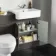 Monaco Graphite Grey Combination Vanity Basin and Seattle Toilet 1200mm